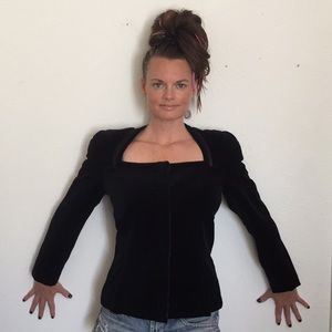 Vintage Gianni Versace Black Velvet Jacket